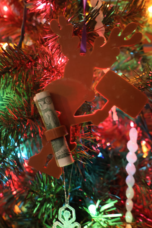 Deer Money Ornament