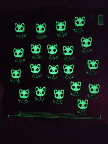 Glow in the dark Cat Earrings