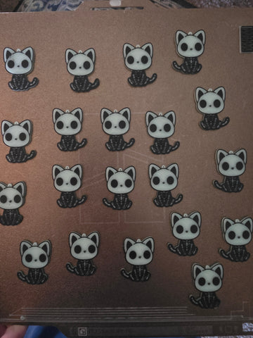 Glow in the dark Cat Earrings