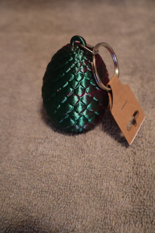 dragon egg keychain with mini articulated dragon