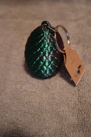 dragon egg keychain with mini articulated dragon