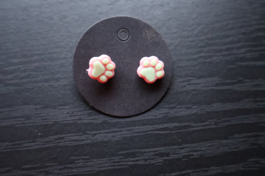 PAW PRINT EARRING STUDS