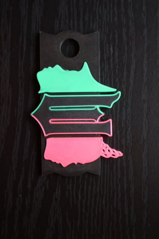 GREEN WITH PINK STANLEY TOPPER
