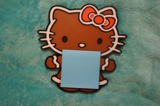 kitty gingerbread post it note holder