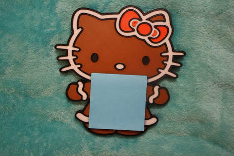 kitty gingerbread post it note holder
