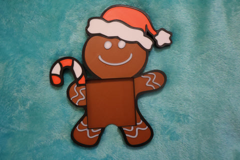 gingerbread man post it note holder