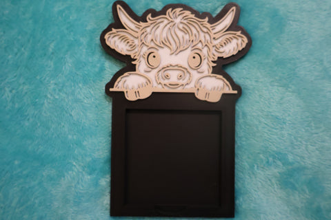 highland cow post it holder