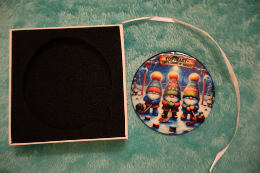 Gnome Hockey ornament