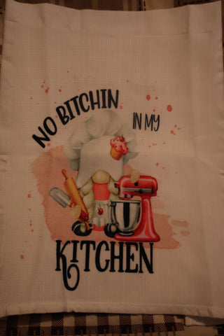 Gnome No Bitchin in My Kitchen Apron Set