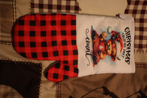 Highland Cow Christmas Calories Don't Count Apron Set