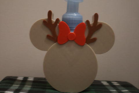 Mouse with Bow and antlers Soap holder