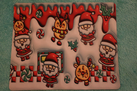 Santa and reindeer mousepad