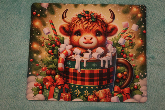 Cocoa Highland Cow mousepad