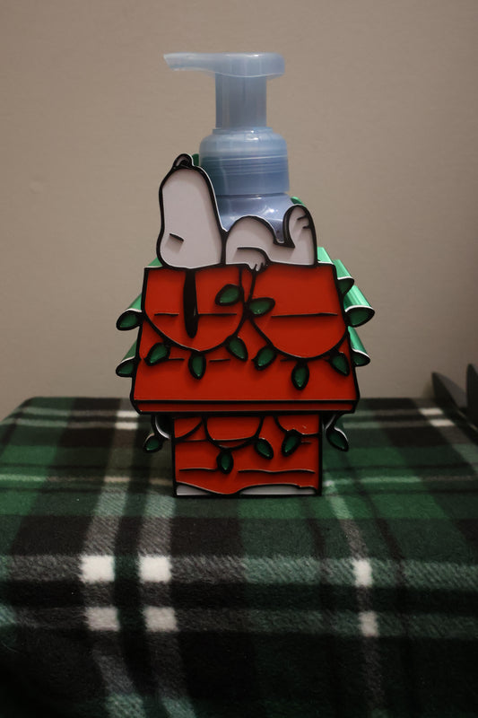 Christmas beagle green Soap holder