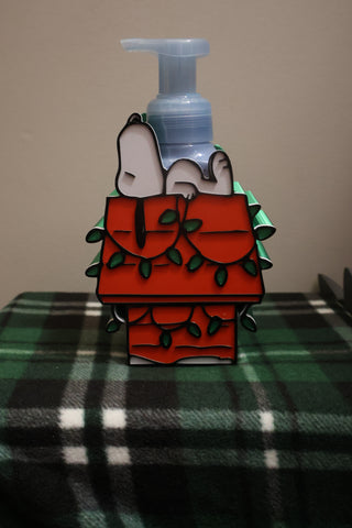 Christmas beagle green Soap holder