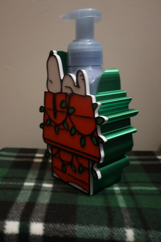 Christmas beagle green Soap holder