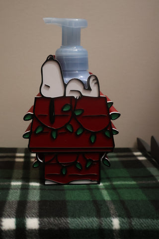 Christmas Beagle Soap Holder red