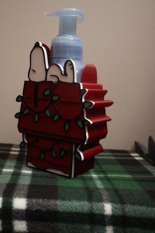 Christmas Beagle Soap Holder red