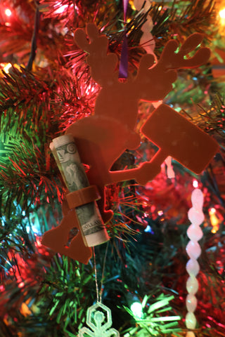 Deer Money Ornament