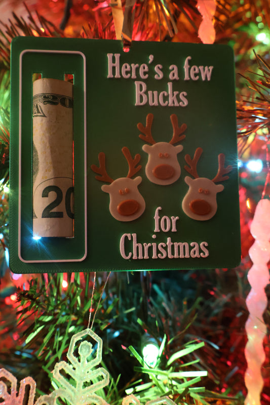 Few Bucks money holder ornament