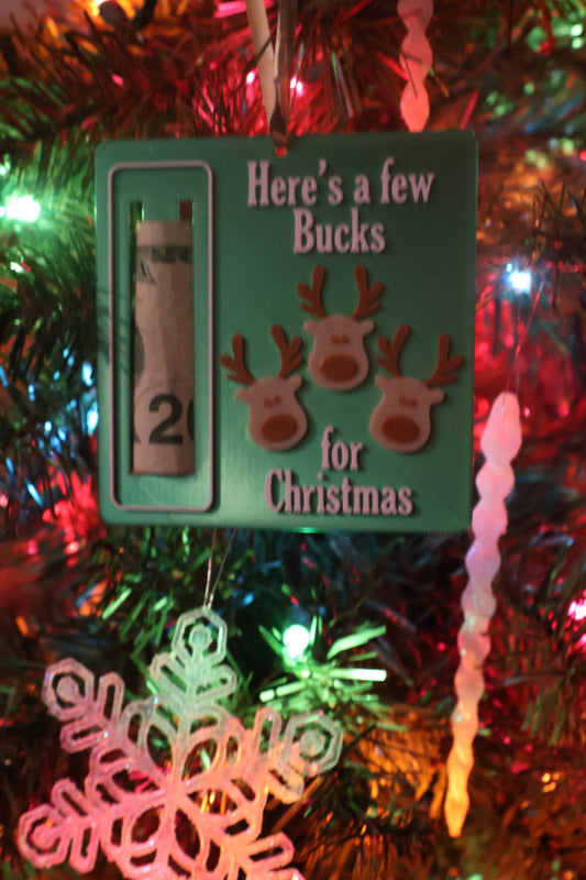 Few Bucks money holder ornament