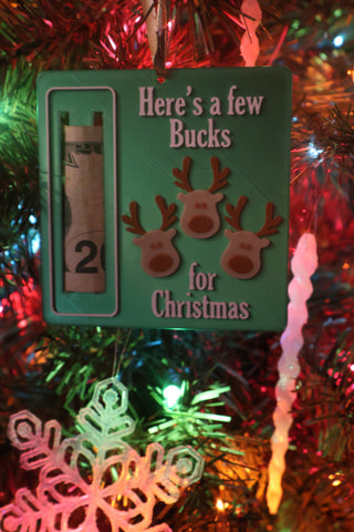 Few Bucks money holder ornament