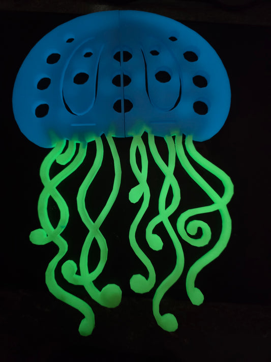 Jellyfish glow in the dark corner shelf