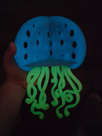 Jellyfish glow in the dark corner shelf